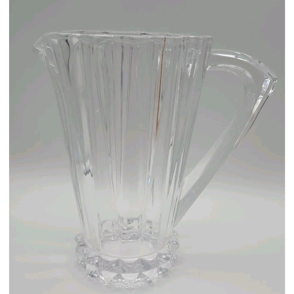 Vintage Rosenthal Lead Crystal Pitcher "Blossom" Pattern - Signed - 8" Tall